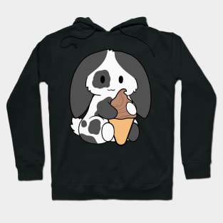 Spotted Black Bunny Ice Cream Chocolate Hoodie